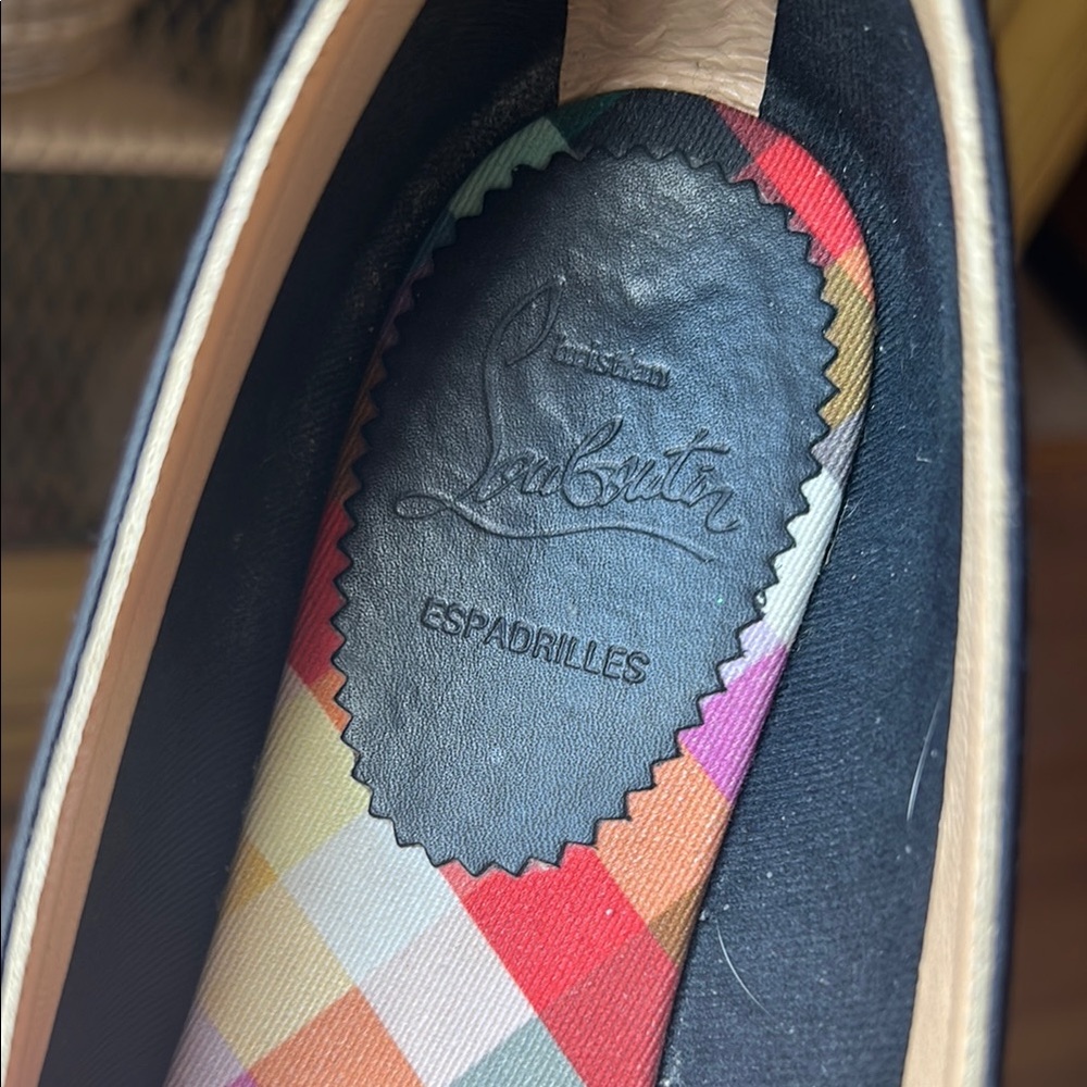 Christian Louboutin Black Flats Sleek Minimalist Design Espadrilles - Picture 2 of 12